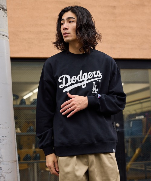 MLB(メジャーリーグベースボール)の「MLB/エムエルビー MLB LOGO CREW プリントデザイン クルーネックスウェット トレーナー(スウェット・メンズ・ブラック/ネイビー/グレー・M/L/XL)」の4枚目の写真