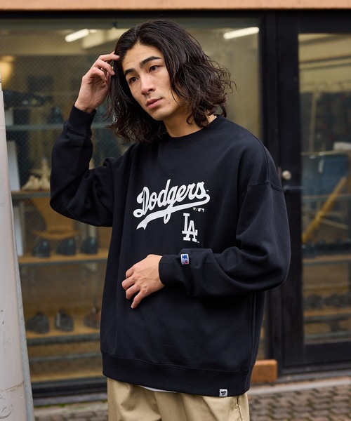 MLB(メジャーリーグベースボール)の「MLB/エムエルビー MLB LOGO CREW プリントデザイン クルーネックスウェット トレーナー(スウェット・メンズ・ブラック/ネイビー/グレー・M/L/XL)」の6枚目の写真