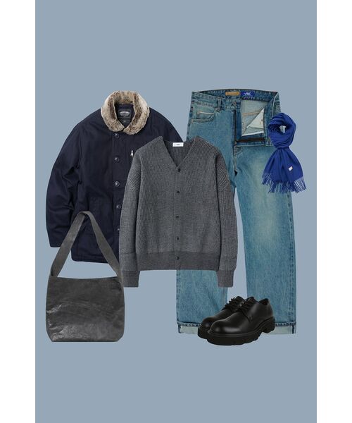 FRIZMWORKS(フリズムワークス)の「EDGAR N-1 DECK JACKET _ NAVY(その他アウター・メンズ・その他・X-LARGE/SMALL/MEDIUM/LARGE)」の2枚目の写真