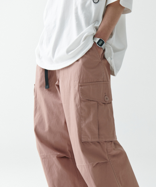 MUSINSA STANDARD（ムシンサスタンダード）の「[シティレジャー] ワイドベルトカーゴパンツ [デザートピンク]（その他パンツ・メンズ・その他・40/38/42/36/34/32/30/31/33/28/29）」の7枚目の写真
