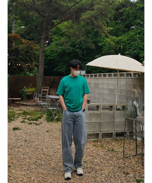 TOFFEE（トフィー）の「モアワイドデニムパンツ (ライトブルー)（デニムパンツ・メンズ・その他・SMALL/MEDIUM/LARGE/X-LARGE）」の5枚目の写真