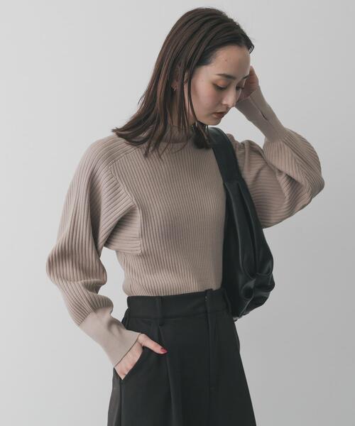 SENSE OF PLACE by URBAN RESEARCH(センスオブプレイスバイアーバンリサーチ)の「『毛玉防止』マトンスリーブセーター(ニット/セーター・レディース・グレー/ブルー/ブラック/ベージュ・ONE)」の20枚目の写真