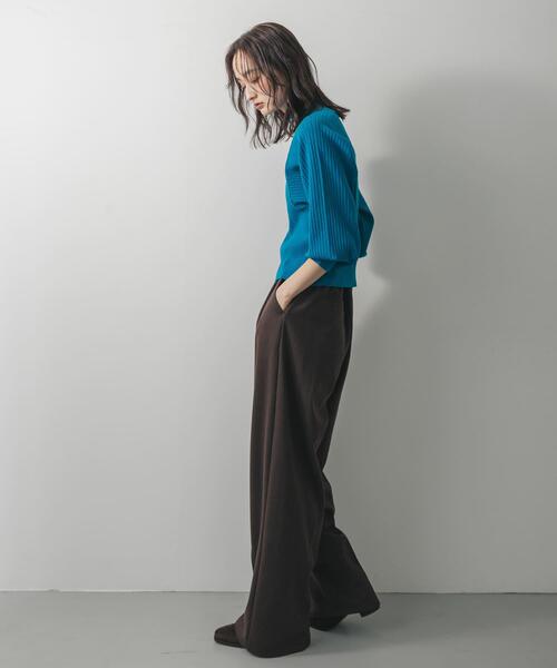 SENSE OF PLACE by URBAN RESEARCH(センスオブプレイスバイアーバンリサーチ)の「『毛玉防止』マトンスリーブセーター(ニット/セーター・レディース・グレー/ブルー/ブラック/ベージュ・ONE)」の5枚目の写真