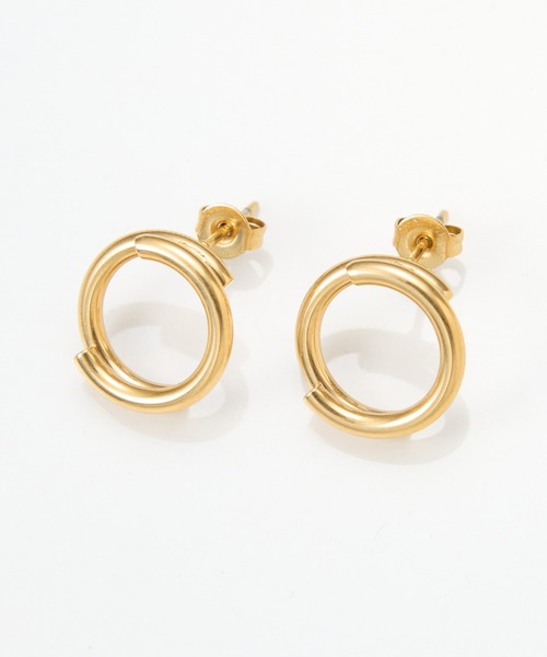 COLLAGE GALLARDAGALANTE(コラージュガリャルダガランテ)の「【OT】PAPILLONNER/サークルリングピアス(ピアス(両耳用)・レディース・シルバー/ゴールド・FREE)」の8枚目の写真