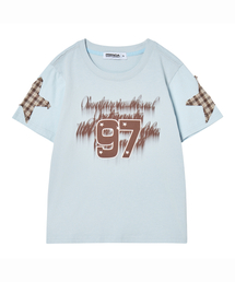 LETTERING 97 CHECK STAR CREWNECK TEE ANGEL FALLS
