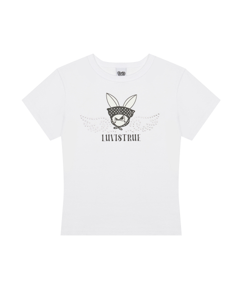 LUVISTRUE(ラヴイズトゥルー)の「IM RUBBIT TEE(WHITE)(Tシャツ/カットソー・レディース・その他・FREE)」の2枚目の写真
