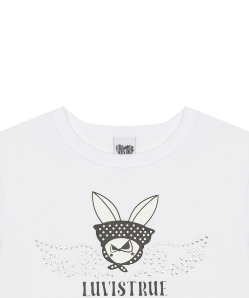 LUVISTRUE(ラヴイズトゥルー)の「IM RUBBIT TEE(WHITE)(Tシャツ/カットソー・レディース・その他・FREE)」の4枚目の写真