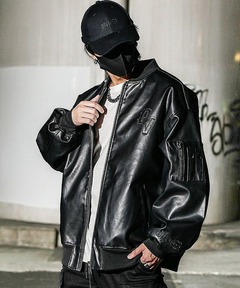 UNISEX》Sheep Leather Prime-Over Double Rider Jacket/シープレザー