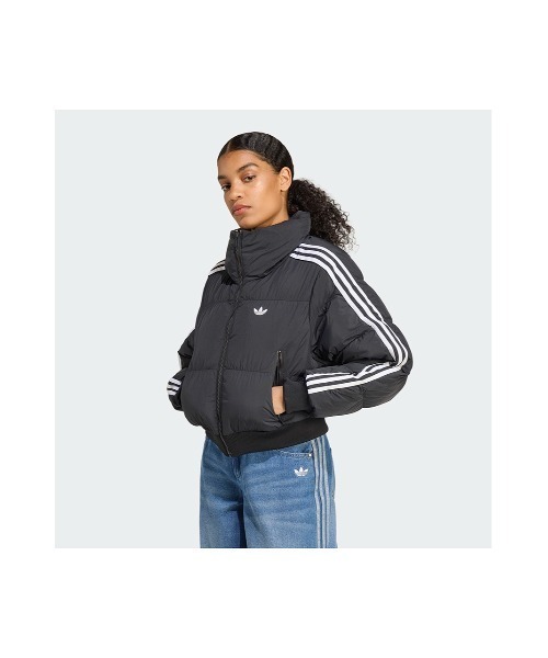 SHEL'TTER ORIGINAL（シェルターオリジナル）の「アディカラー クロップド合成ダウン パファー（ブルゾン・レディース・ブラック・LARGE）」の4枚目の写真