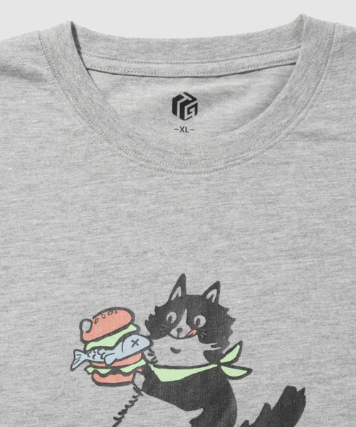 Mac-House(マックハウス)の「T-GRAPHICS ゆるかわアニマル長袖Tシャツ(Tシャツ/カットソー・メンズ・ブラック/ネイビー/ライトグレー/レッド/ホワイト・L/XL/S/M)」の12枚目の写真