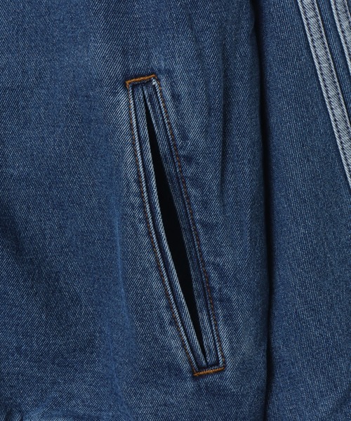 adidas(アディダス)の「adidas ADICOLOR DENIM FIREBIRD TRACK TOP / アディダス アディカラー デニム ファイヤーバード トラック トップ(その他アウター・メンズ・インディゴブルー・3XL/XXL/XL/L/M/S)」の5枚目の写真