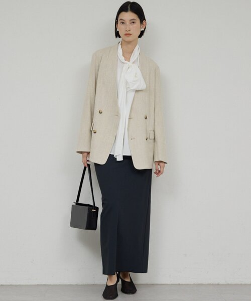 GALLARDAGALANTE（ガリャルダガランテ）の「【上品×華やか】【2way】ギャザーボウタイブラウス（シャツ/ブラウス・レディース・ホワイト/サックスブルー/ライトベージュ・FREE）」の11枚目の写真