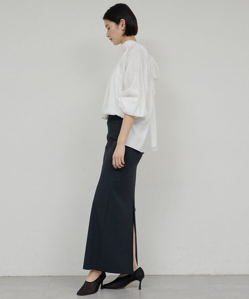 GALLARDAGALANTE（ガリャルダガランテ）の「【上品×華やか】【2way】ギャザーボウタイブラウス（シャツ/ブラウス・レディース・ホワイト/サックスブルー/ライトベージュ・FREE）」の16枚目の写真