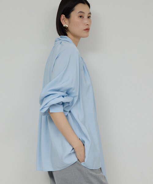 上品×華やか】【2way】ギャザーボウタイブラウス（シャツ/ブラウス