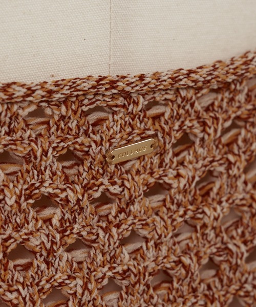 COLLAGE GALLARDAGALANTE（コラージュガリャルダガランテ）の「メッシュニットキャミ（キャミソール・レディース・ベージュ/オレンジ・FREE）」の11枚目の写真