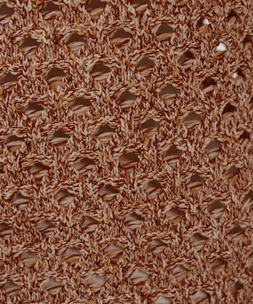 COLLAGE GALLARDAGALANTE（コラージュガリャルダガランテ）の「メッシュニットキャミ（キャミソール・レディース・ベージュ/オレンジ・FREE）」の15枚目の写真