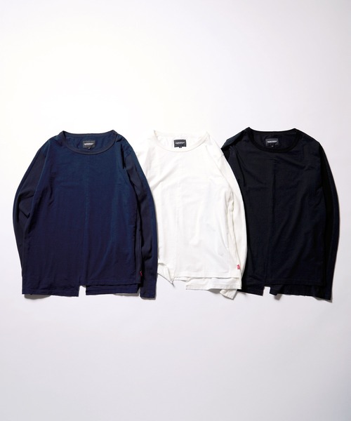 VIRGOwearworks(ヴァルゴウェアワークス)の「ASYMETRY SLEEVE FLYSE TOP(Tシャツ/カットソー・メンズ・ホワイト/ネイビー/ブラック・2/3/4)」の8枚目の写真