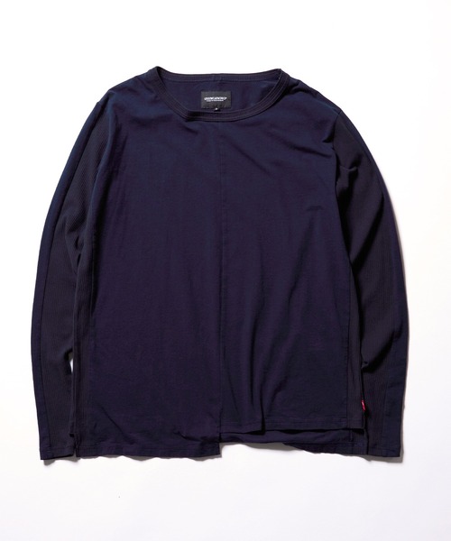 VIRGOwearworks(ヴァルゴウェアワークス)の「ASYMETRY SLEEVE FLYSE TOP(Tシャツ/カットソー・メンズ・ホワイト/ネイビー/ブラック・2/3/4)」の5枚目の写真