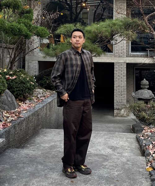 JUAN HOMME(ジュアンオム)の「ルーズドチェックシャツ(ブラウン)(シャツ/ブラウス・メンズ・その他・MEDIUM/LARGE)」の7枚目の写真