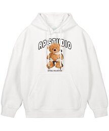 ベイビーベアドール オーバーサイズ ワイドショルダーフードパーカー_ホワイト