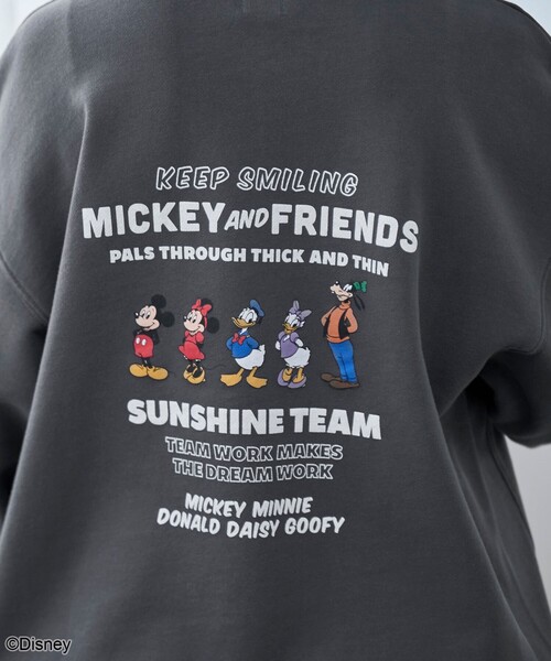 coen(コーエン)の「【MICKEY(ミッキー)/別注】バックプリントハーフジップ裏毛フーディ(パーカー・レディース・ダークグレー/ナチュラル・L/M)」の7枚目の写真