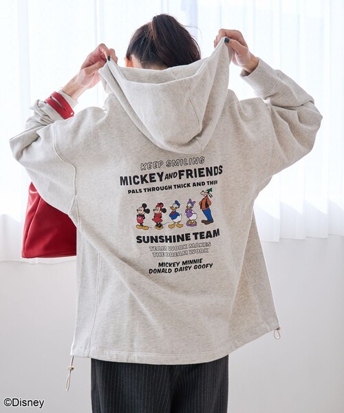 coen(コーエン)の「【MICKEY(ミッキー)/別注】バックプリントハーフジップ裏毛フーディ(パーカー・レディース・ダークグレー/ナチュラル・L/M)」の14枚目の写真