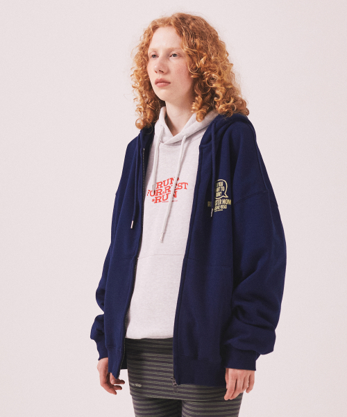 MENASOO(ミナス)の「Menasoo Cartoon Graffiti Two Way Hoodie Zip Up_Navy(パーカー・レディース・ネイビー・MEDIUM/LARGE)」の3枚目の写真