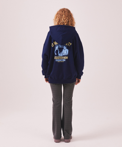 MENASOO(ミナス)の「Menasoo Cartoon Graffiti Two Way Hoodie Zip Up_Navy(パーカー・レディース・ネイビー・MEDIUM/LARGE)」の4枚目の写真