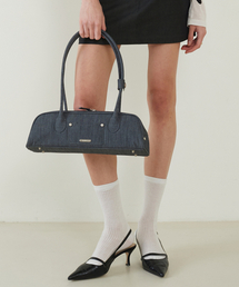 FROMWHERE（フロムウェア）の「Denim Baguette Bag D/Blue（ショルダーバッグ）」