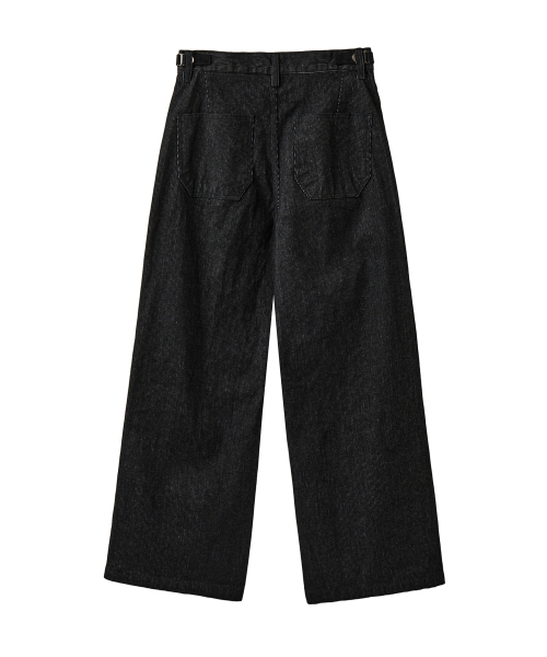 AREUBAN（アルバン）の「コーデュラインディゴデニムパンツ_インディゴブラック（デニムパンツ・メンズ・ブラック・2/3/4）」の2枚目の写真