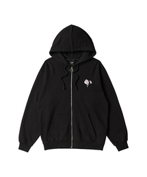 LMN3011（エルエムエヌ3011）の「Graffiti Print Hood Zip-Up - Black（パーカー）」
