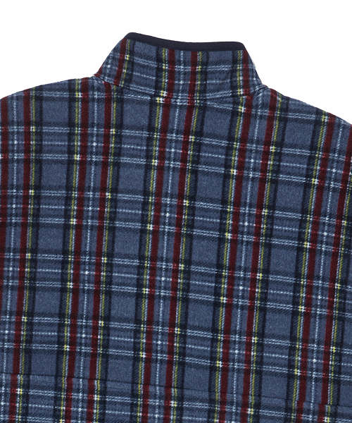 Beyond Closet（-）の「[コレクションライン] レトロチェックユニークロゴハーフジップフリースネイビー（ベスト・メンズ・その他・MEDIUM/LARGE）」の7枚目の写真