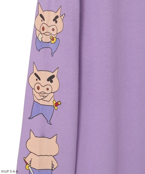 Candy Stripper(キャンディストリッパー)の「【クレヨンしんちゃん】ぶりぶりざえもんがいっぱい L/S Tシャツ(Tシャツ/カットソー・レディース・オフホワイト/ブラック/ラベンダー・FREE)」の21枚目の写真