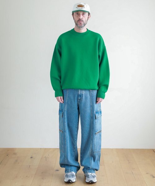 ESN(イーエスエヌ)の「ジッパーカーゴデニムパンツV29_ブルー(デニムパンツ・メンズ・その他・LARGE/MEDIUM/SMALL)」の2枚目の写真