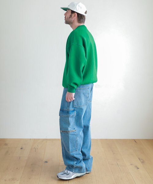 ESN(イーエスエヌ)の「ジッパーカーゴデニムパンツV29_ブルー(デニムパンツ・メンズ・その他・LARGE/MEDIUM/SMALL)」の4枚目の写真