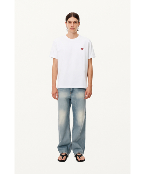 MISS BAKER(ミス ベイカー)の「ハートベイカーパッチTシャツホワイト(メンズ)(Tシャツ/カットソー・メンズ・ホワイト・LARGE)」の3枚目の写真