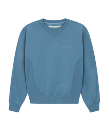 UNGIMMICK（アンジミック）の「CURVED CONTRAST SWEATSHIRT (SKY BLUE)（スウェット）」