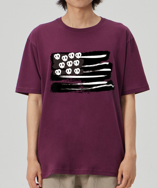 BY.L(バイエル)の「プレッツェルフラグ半袖Tシャツワイン(Tシャツ/カットソー・メンズ・その他・MEDIUM/LARGE/X-LARGE)」の2枚目の写真