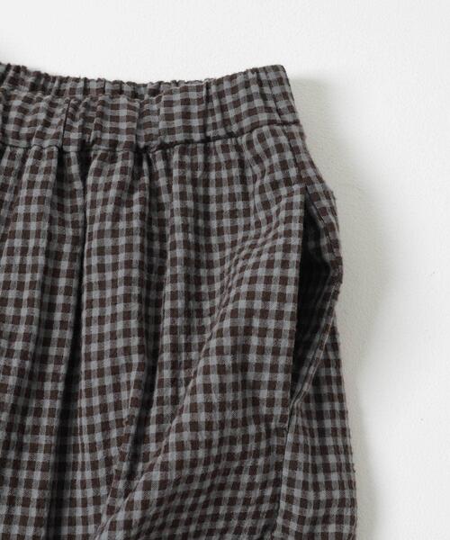 かぐれ（カグレ）の「ギンガムティアードスカート（スカート・レディース・グレー/ブラウン・FREE）」の4枚目の写真