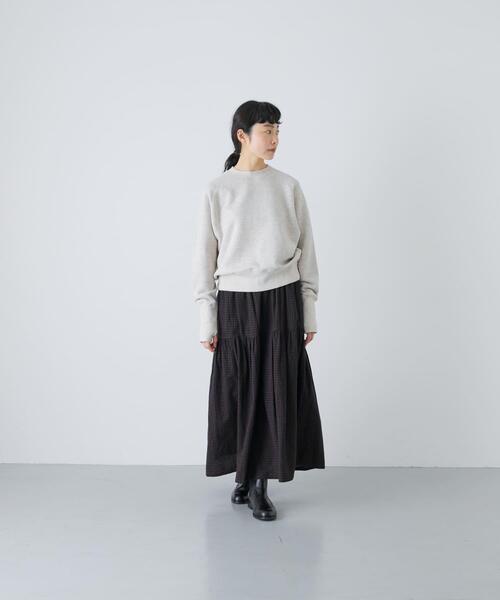 かぐれ（カグレ）の「ギンガムティアードスカート（スカート・レディース・グレー/ブラウン・FREE）」の22枚目の写真