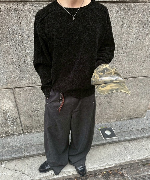 kutir(クティール)の「VELOUR MOLE LINKING KNIT/ベロアモールリンキングニット(ニット/セーター・メンズ・ブラウン/ブラック/カーキ・MEDIUM/LARGE)」の7枚目の写真