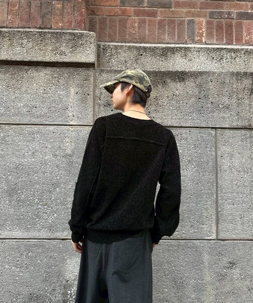 kutir(クティール)の「VELOUR MOLE LINKING KNIT/ベロアモールリンキングニット(ニット/セーター・メンズ・ブラウン/ブラック/カーキ・MEDIUM/LARGE)」の8枚目の写真