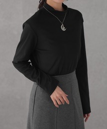 DAYRA | モックネック ベーシック 長袖 カット トップス(Tシャツ/カットソー)