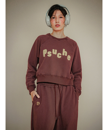 LOGO CROPPED SWEATSHIRT_BURGUNDY BROWN