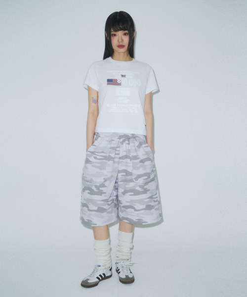 SEW-B(ソービー)の「カモバミューダボルディパンツ_2色(その他パンツ・レディース・ホワイト/ブラック・FREE)」の5枚目の写真