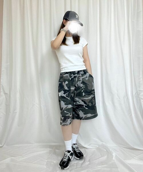 SEW-B(ソービー)の「カモバミューダボルディパンツ_2色(その他パンツ・レディース・ホワイト/ブラック・FREE)」の9枚目の写真