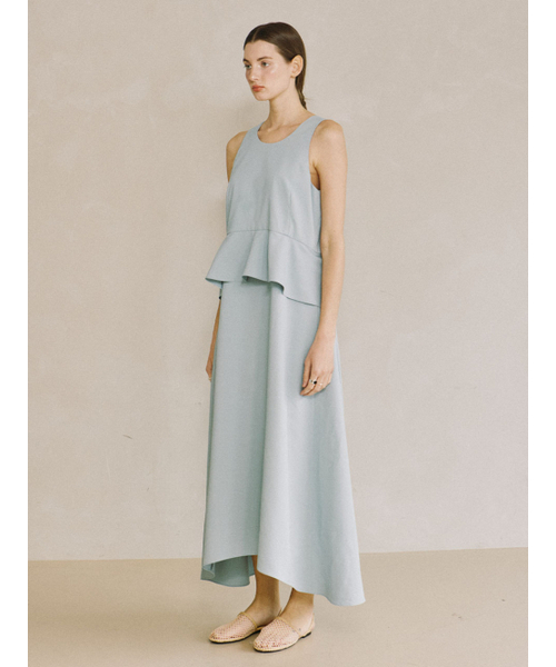 PADO SEOUL(パドソウル)の「レディースペプラムロングドレスミントブルー(ワンピース・レディース・その他・SMALL/MEDIUM)」の2枚目の写真