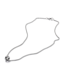 JBANS CLASSIC（ジェイバンスクラシック）の「Windring Pendant Slim Cube Chain Necklace (C2503-AN888_SV)（ネックレス・レディース）」