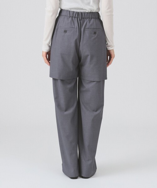 Ray BEAMS（レイビームス）の「ハーフ レイヤード パンツ（スラックス・レディース・シルバー/ブラック・0/1）」の13枚目の写真