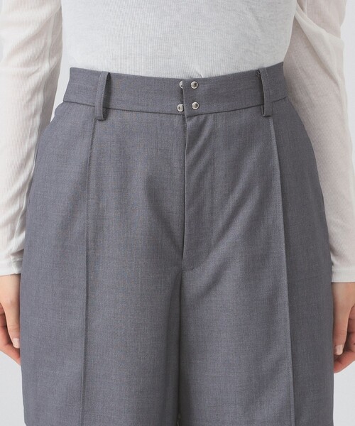 Ray BEAMS（レイビームス）の「ハーフ レイヤード パンツ（スラックス・レディース・シルバー/ブラック・0/1）」の14枚目の写真